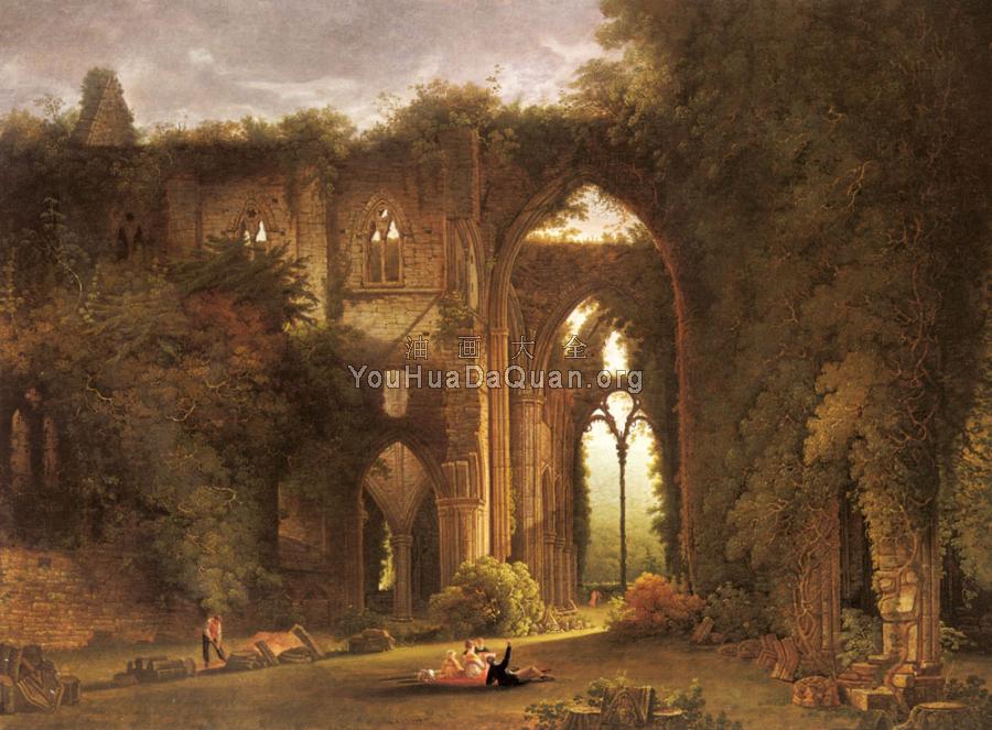 Tintern Abbey With Elegant Figures - 塞缪尔·科尔曼